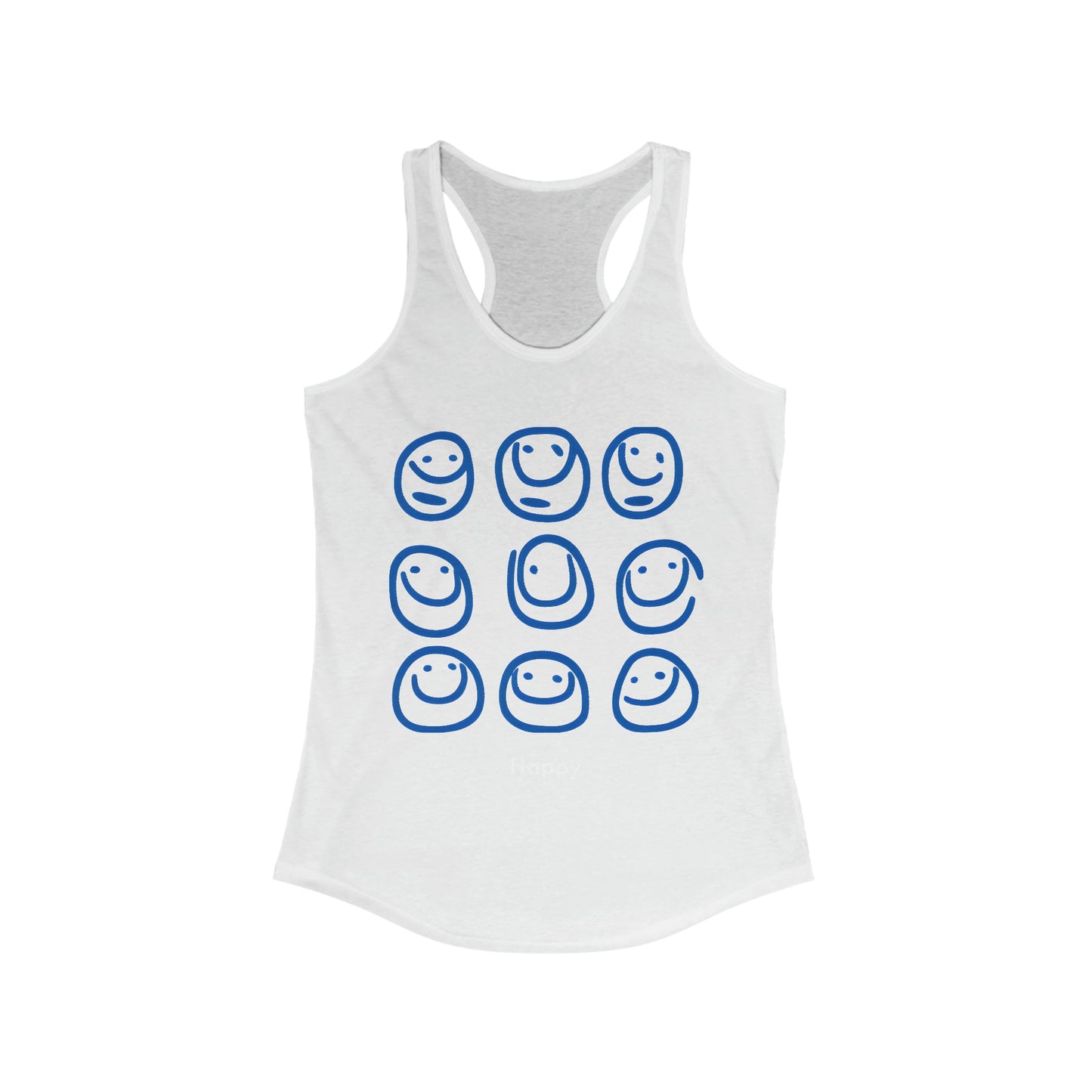 Playfully Happy Women's Ideal Racerback Tank - Unleash Your Joyful Spirit