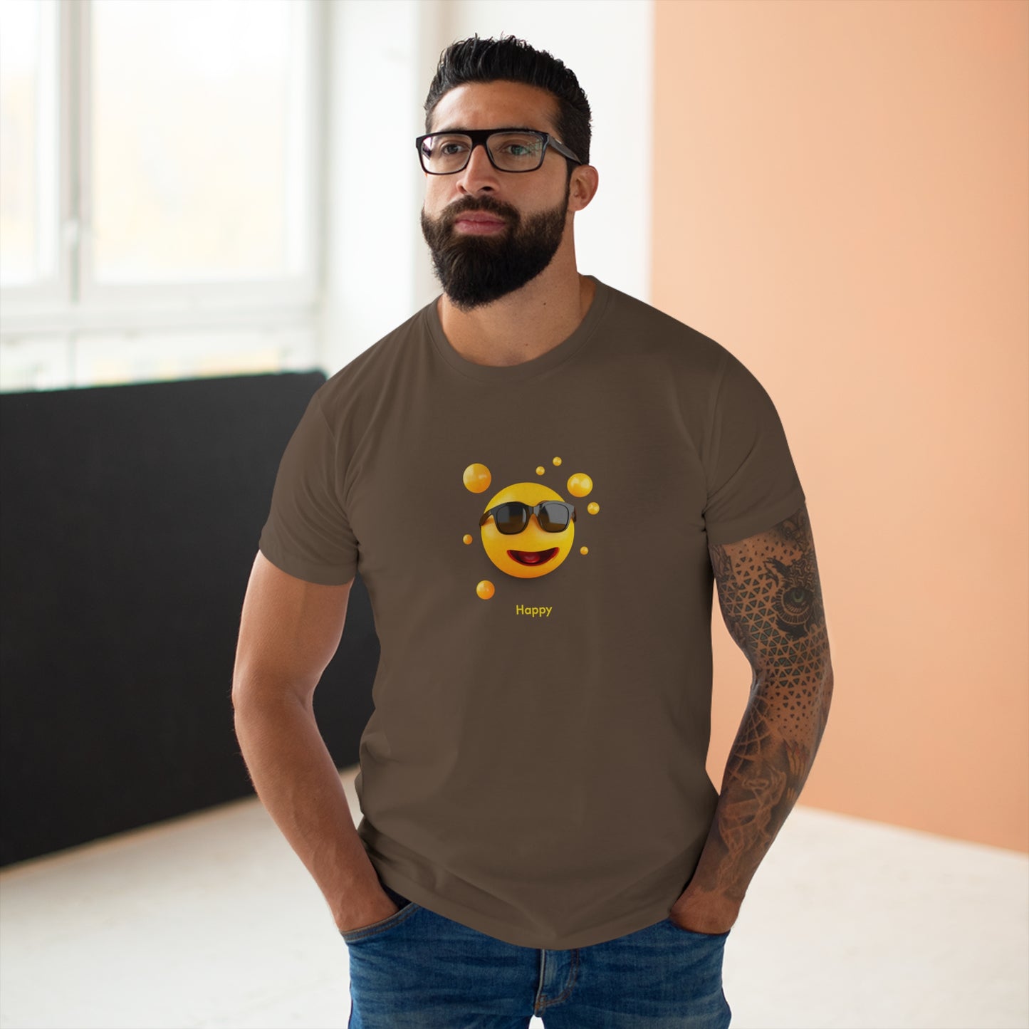 Radiate Positivity: Men's Happy Face Tee