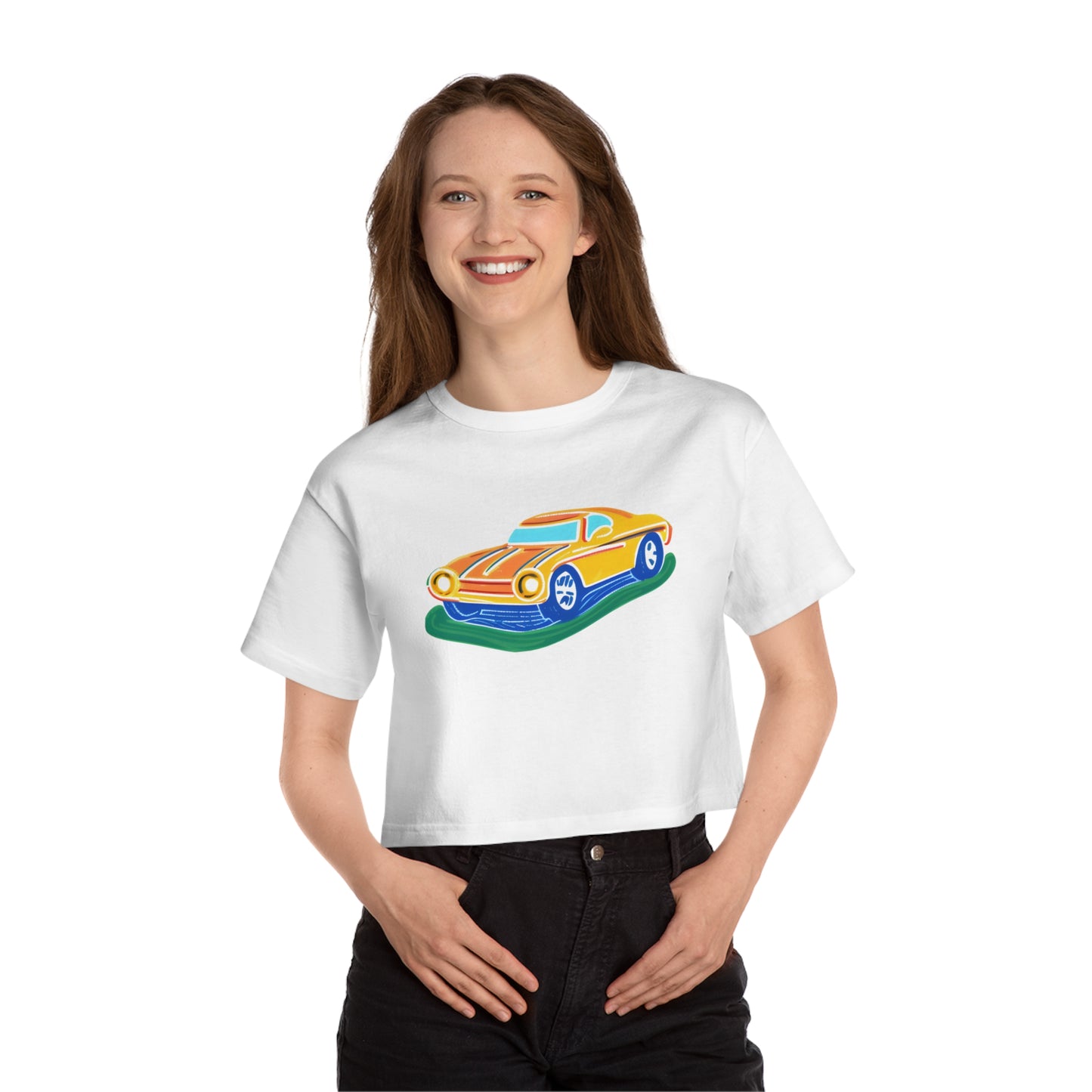 Love for Retro Wheels - Women's Crop Tee