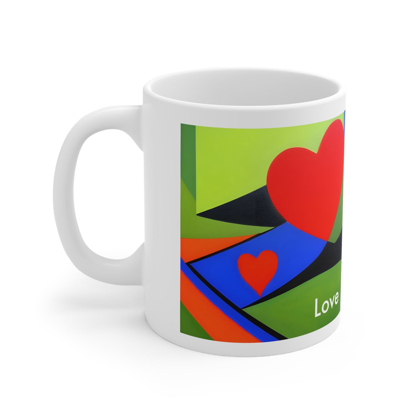 Artistic Love Sips: AI-Generated Ceramic Coffee Mug