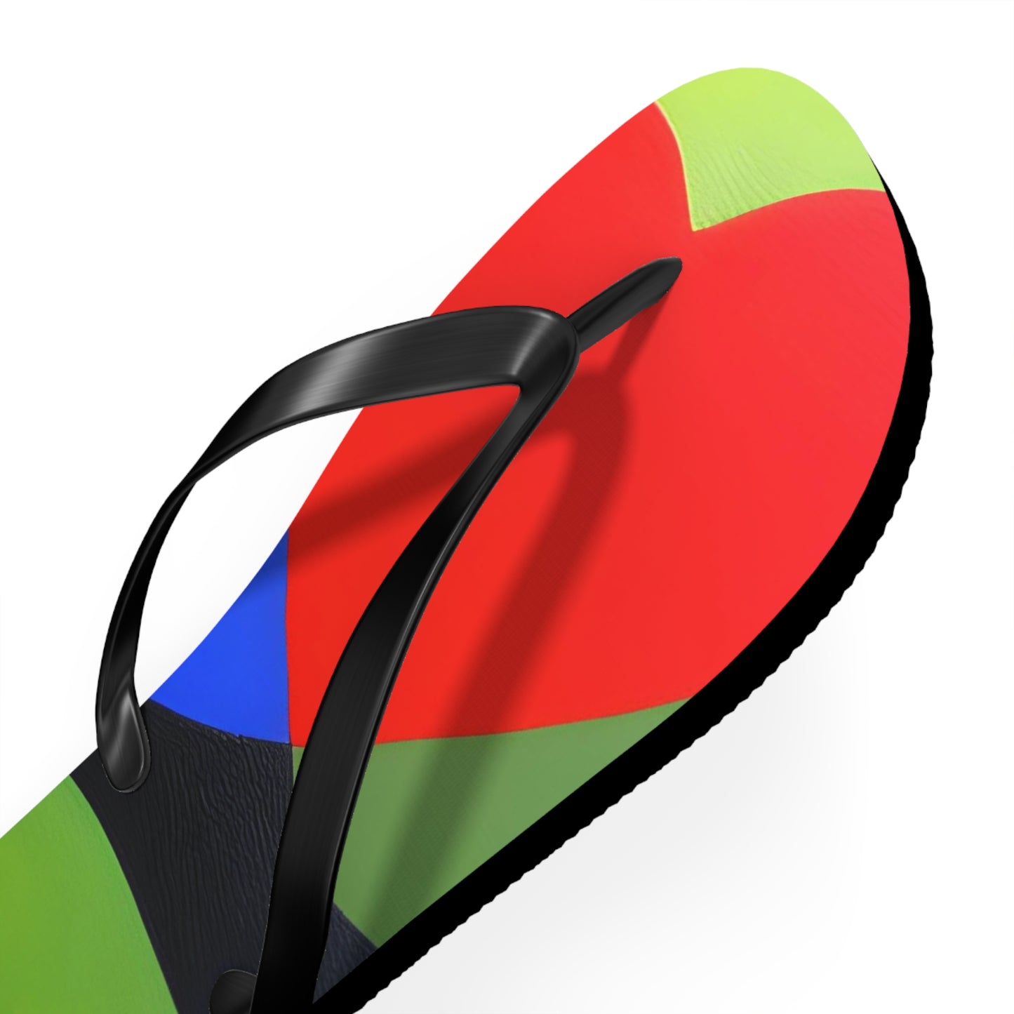 Abstract Love Vibe: AI-Generated Flip Flops