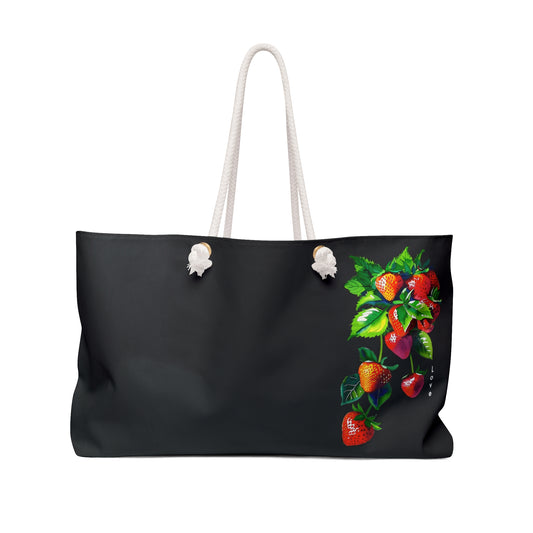 Strawberry Love: Stylish Weekender Bag