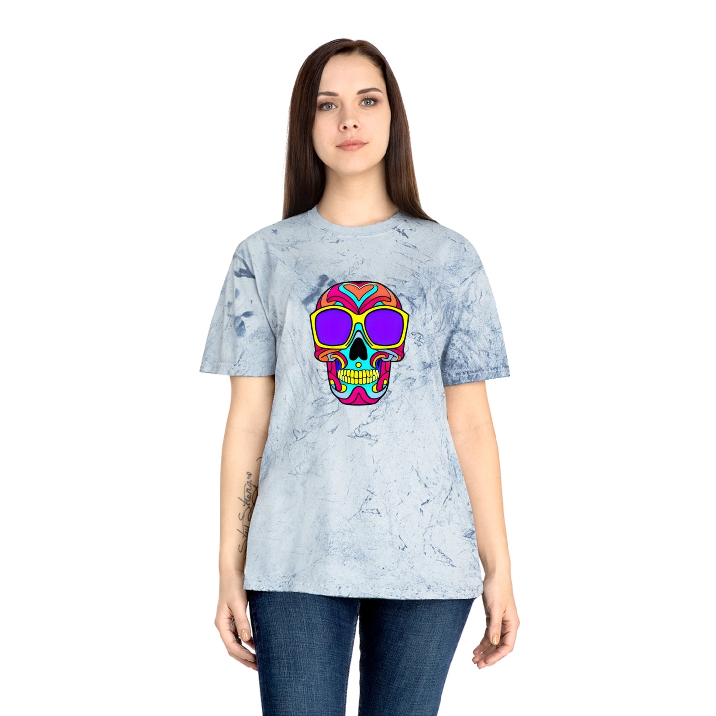 Infinite Imagination: Unisex Psychedelic Skull Tee