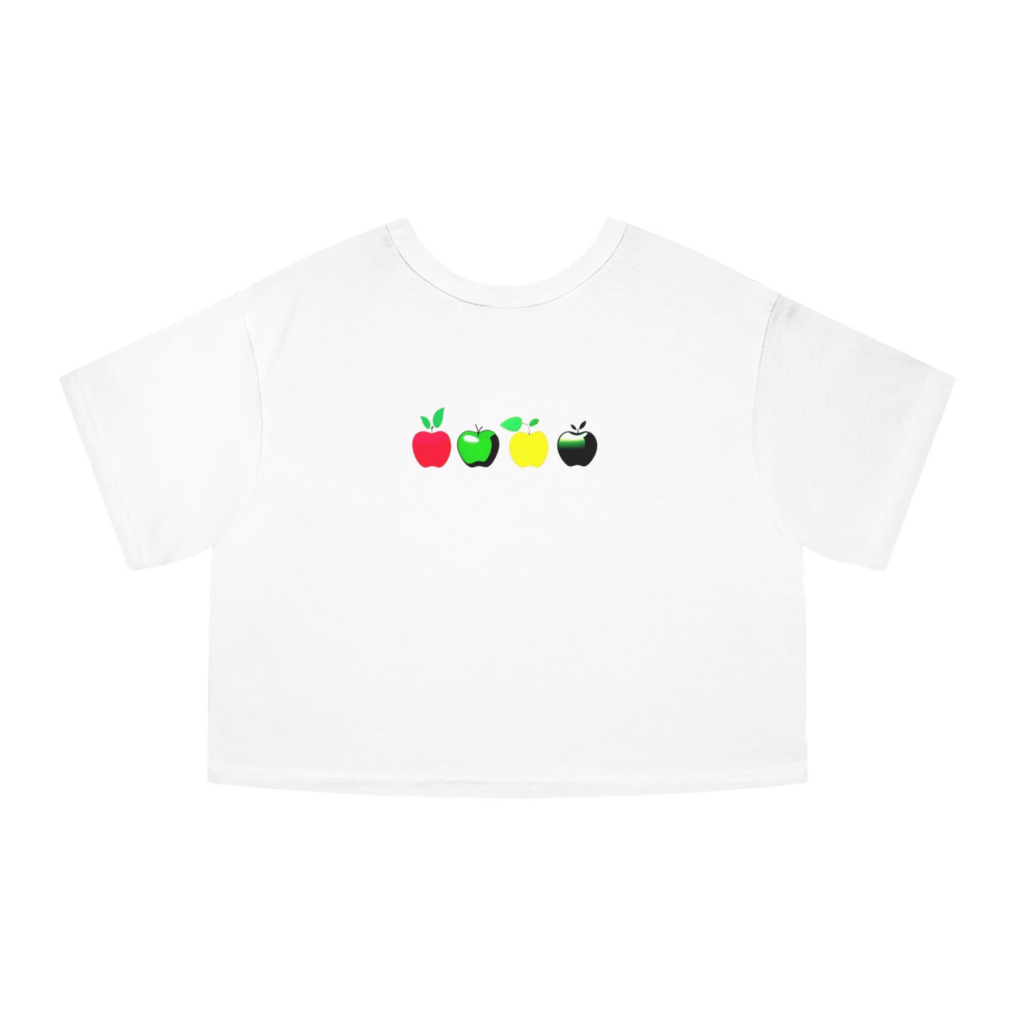 Champion Women's Cropped T-Shirt - Inspire with Colorful Apples