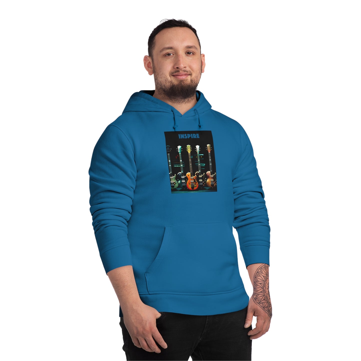 Guitar Serenade: Unisex Inspire Drummer Hoodie