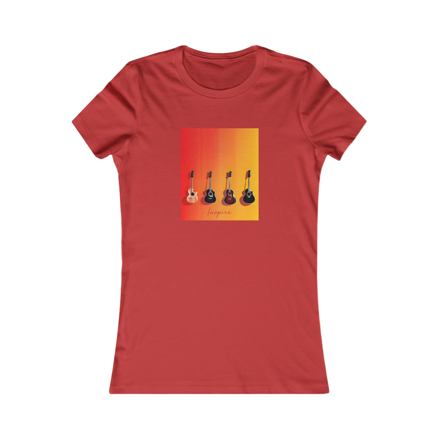 Gradient Melodies: Guitar Ensemble Woman's Favorite Tee