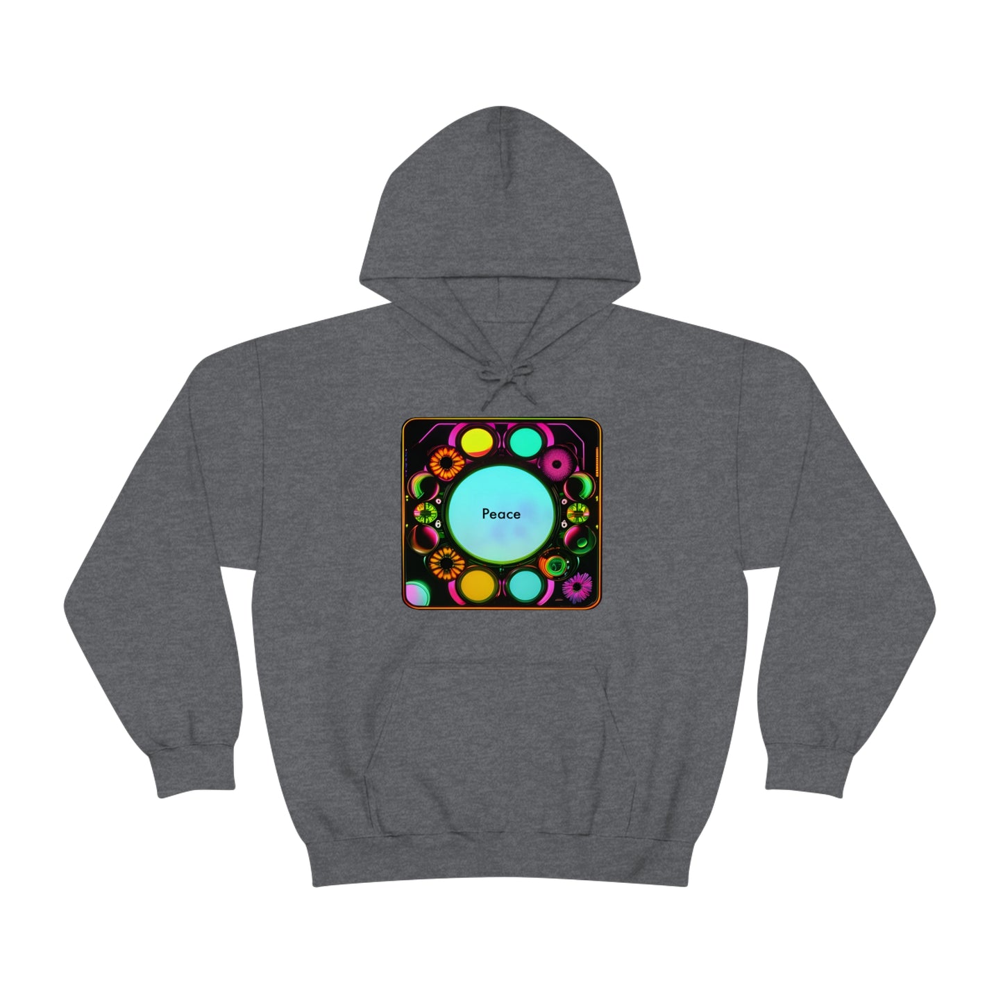 Colorful Harmony: Psychedelic Floral Peace Sweatshirt