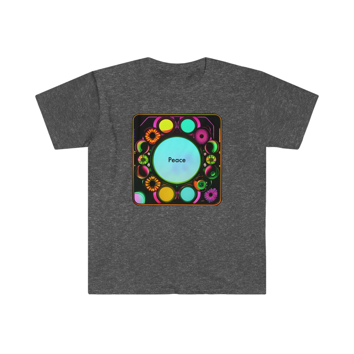 Psychedelic Harmony: Abstract Floral Peace T-Shirt