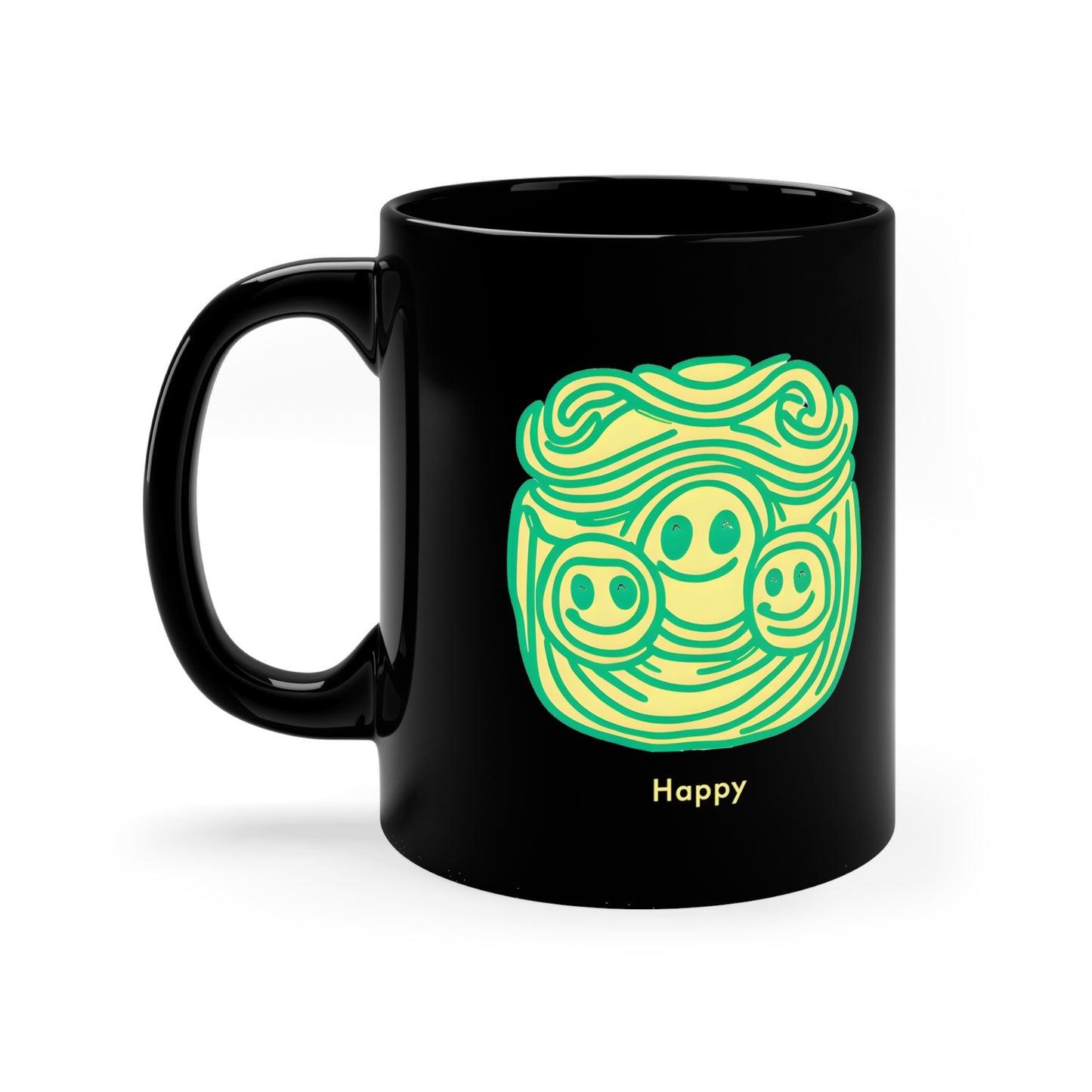 Cheerful Sips: Happy Faces 11oz Mug