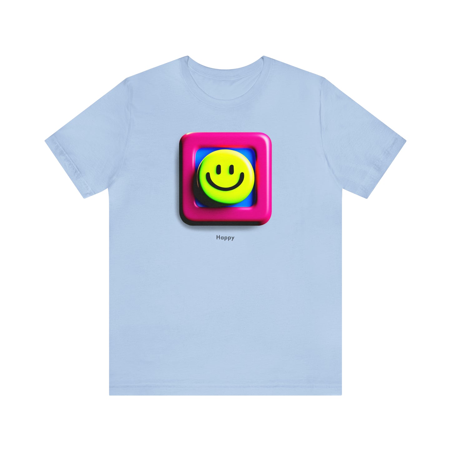 Radiate Joy with our AI-Designed Happy Unisex Tee