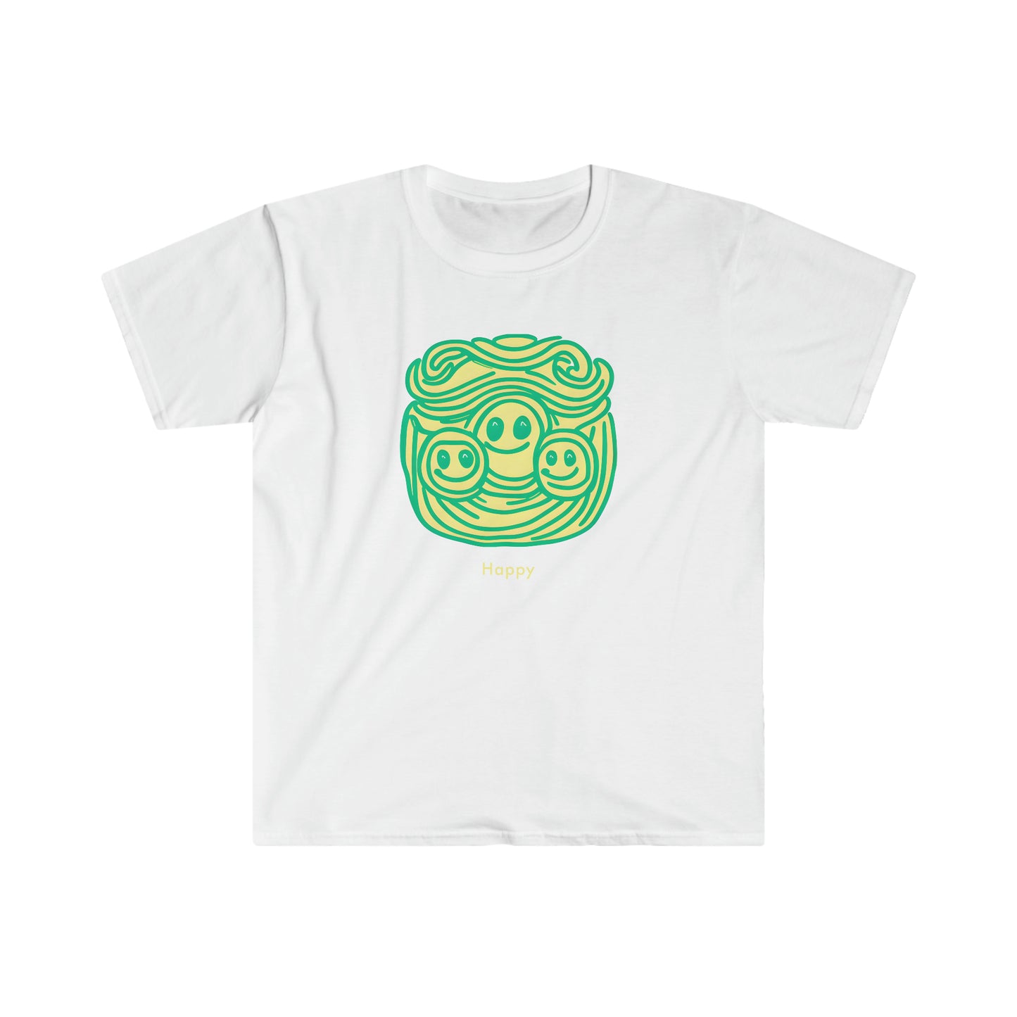 Happy Vibes: Unisex Softstyle T-Shirt