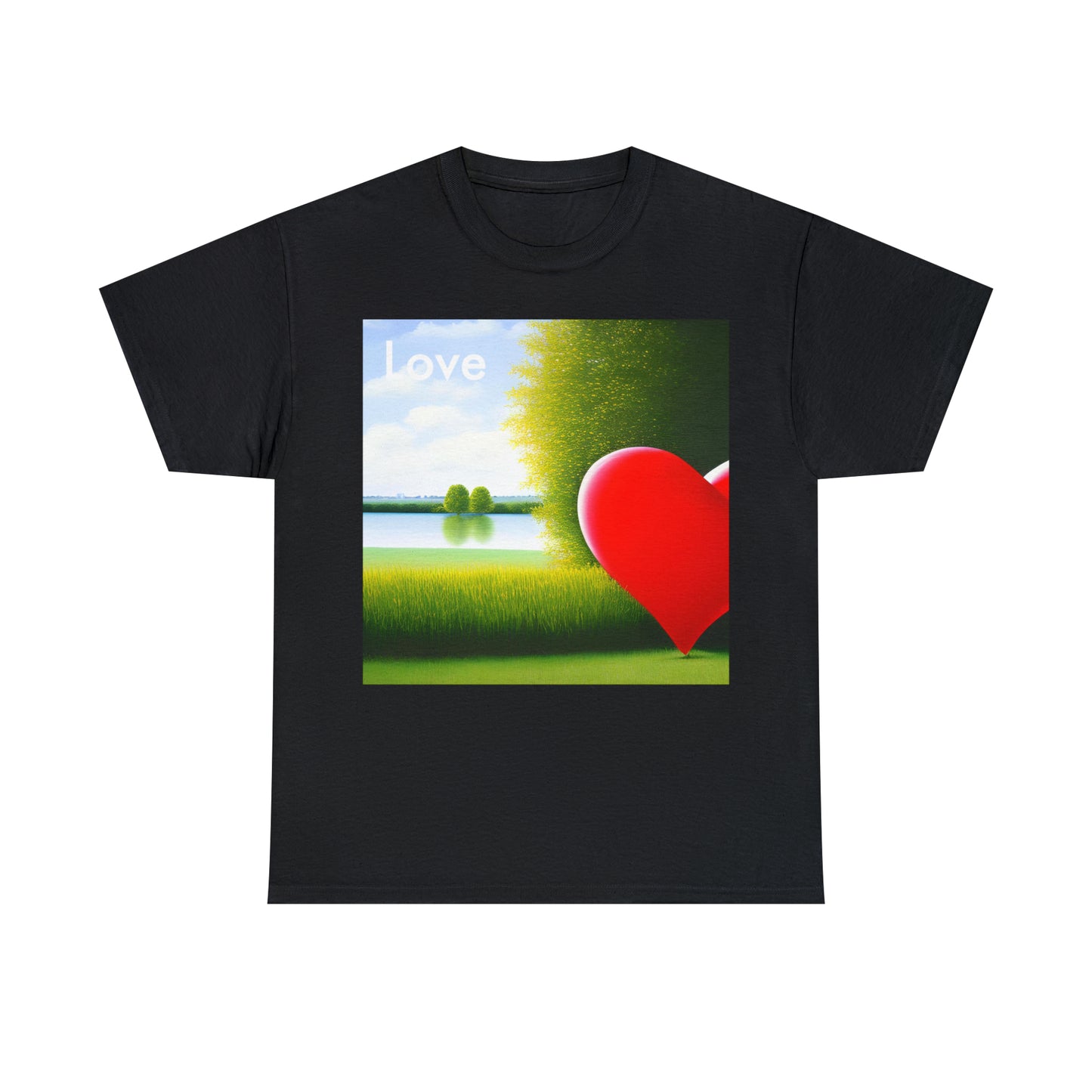 Serene Heart Oasis: AI-Captured Beauty T-Shirt