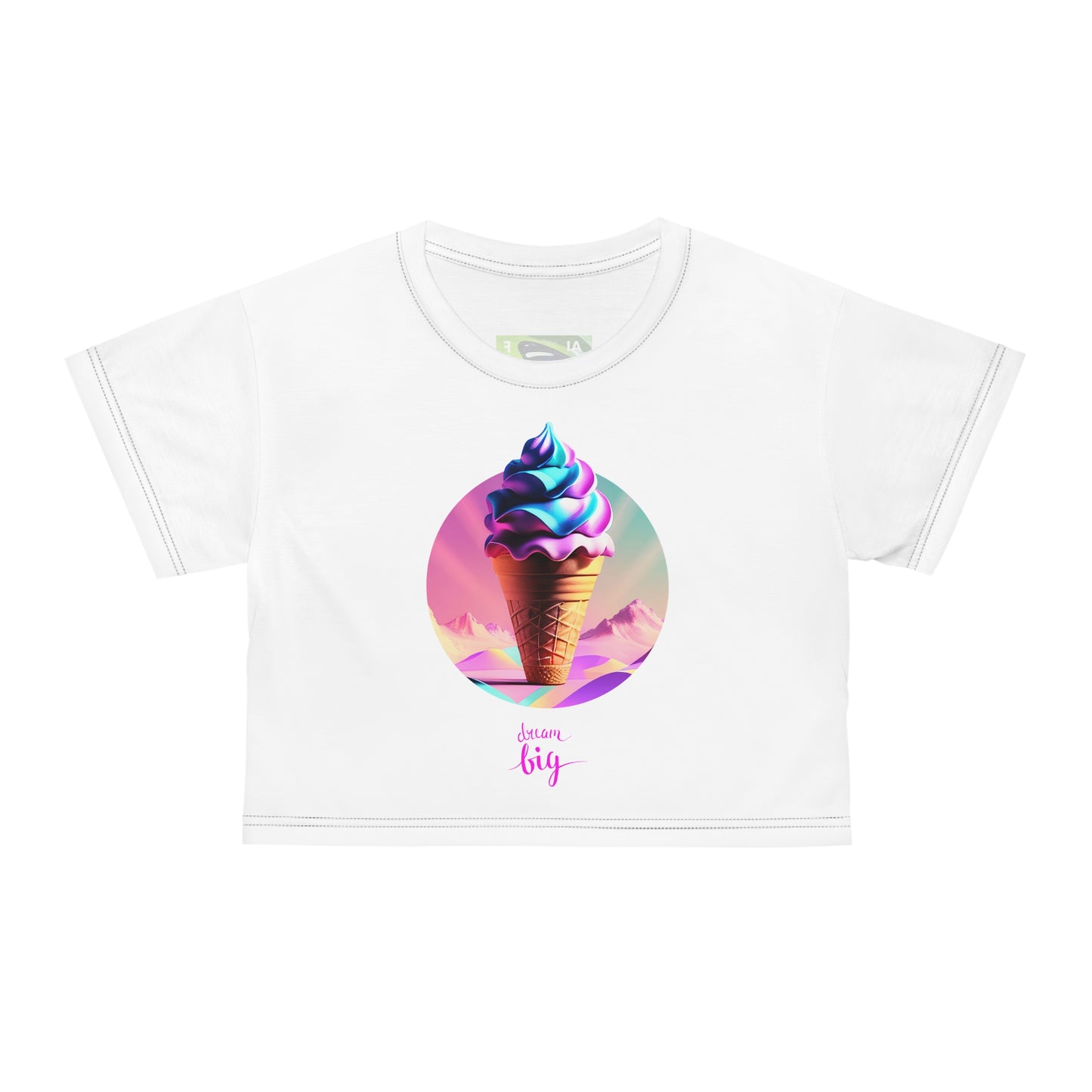 Surreal Dreamscape: Women's Dream Big Crop Tee