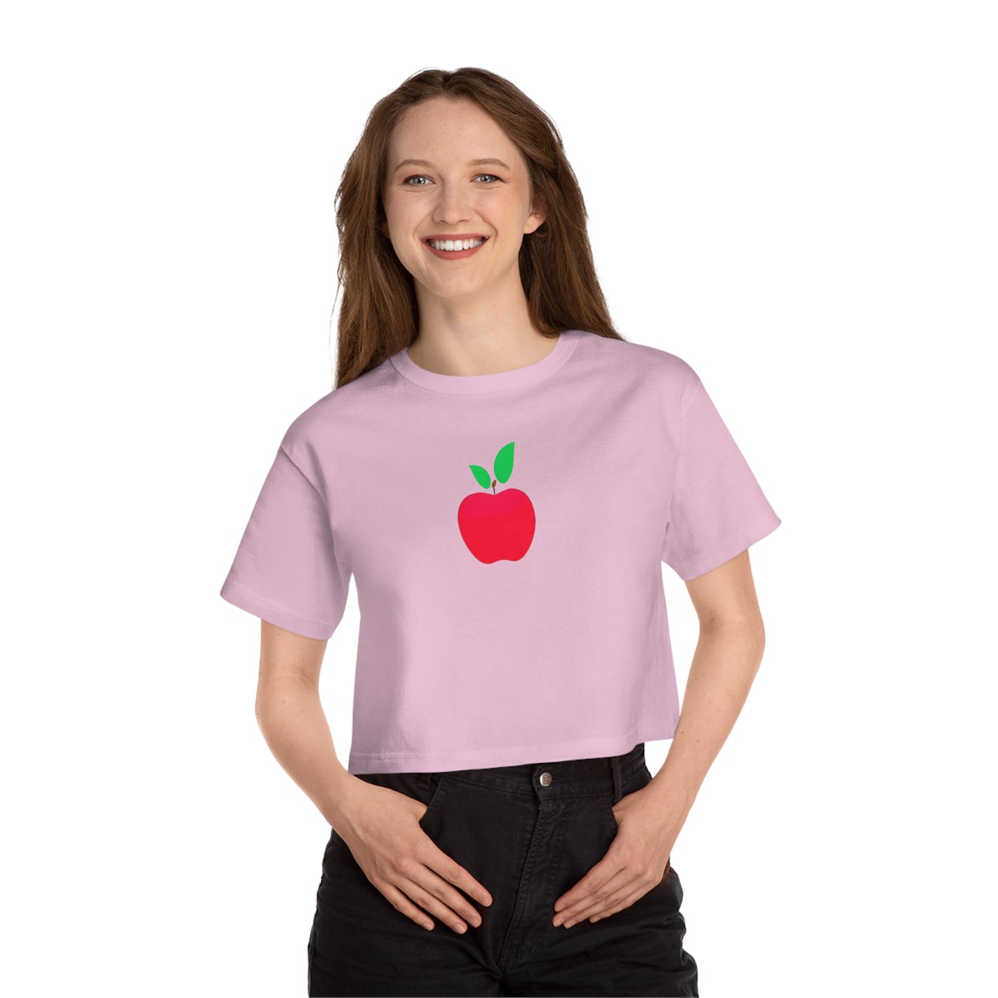 Champion Women's Cropped T-Shirt - Inspire with Colorful Apples