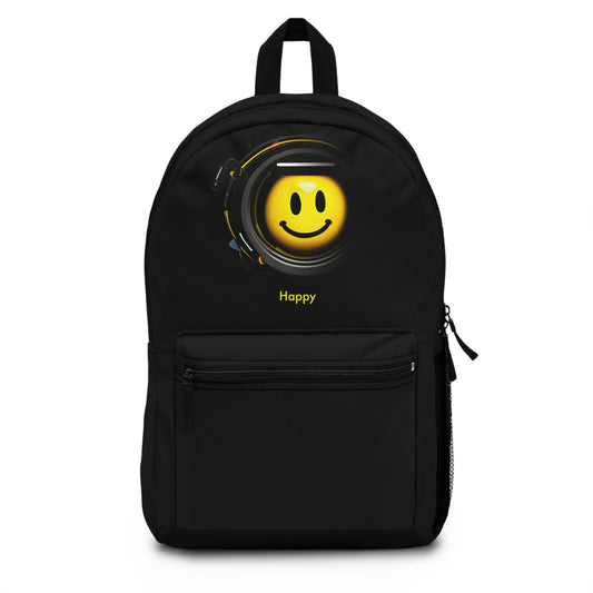 Vibrant Happiness: Abstract Happy Emoji Backpack