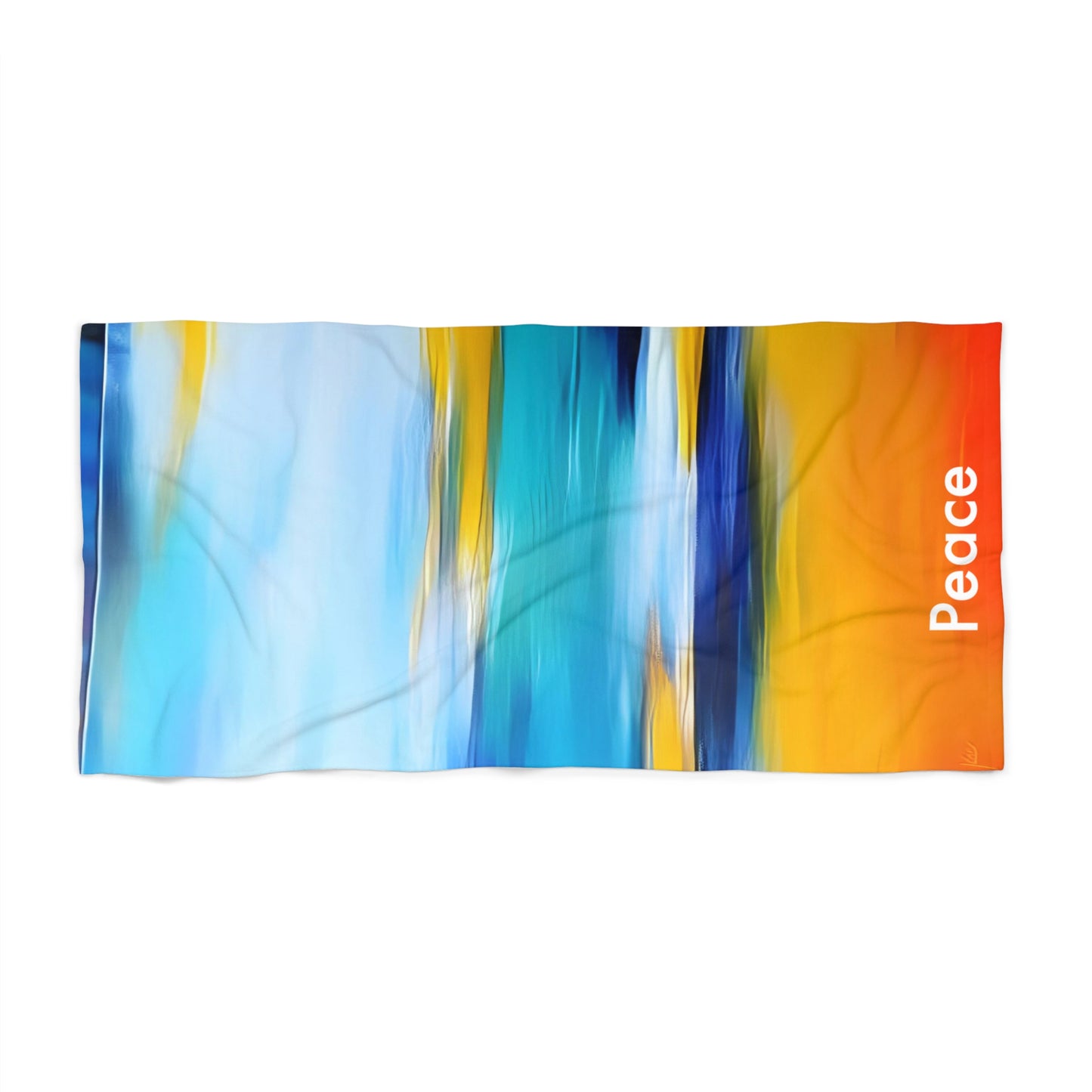 Dreamy Sunset Escape: Abstract Peace Beach Towel for Relaxation