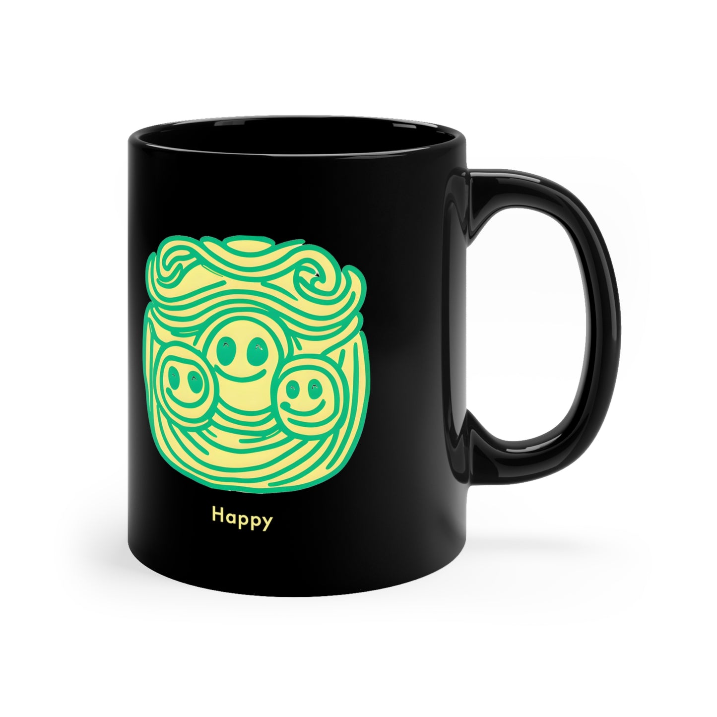 Cheerful Sips: Happy Faces 11oz Mug