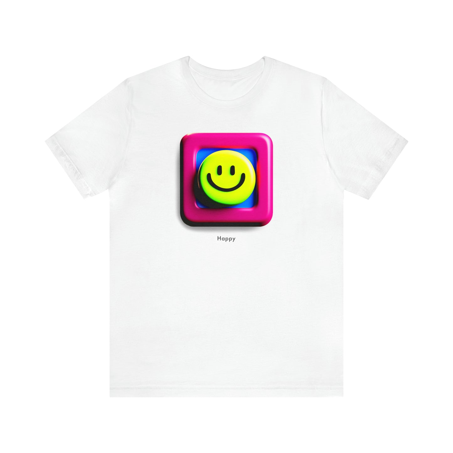 Radiate Joy with our AI-Designed Happy Unisex Tee