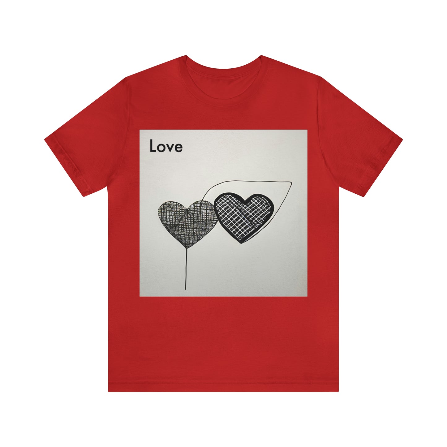 Elegant Love Connection: AI-Rendered Hearts T-Shirt