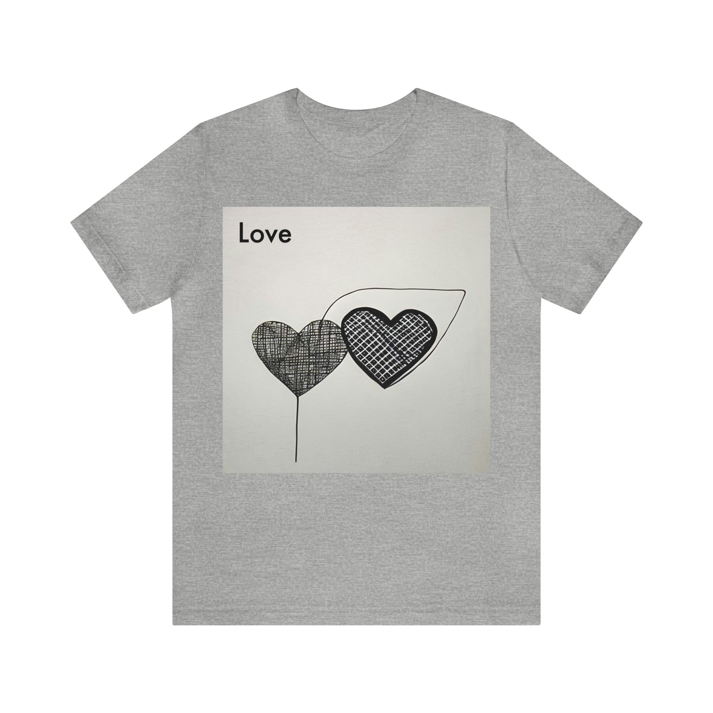 Elegant Love Connection: AI-Rendered Hearts T-Shirt