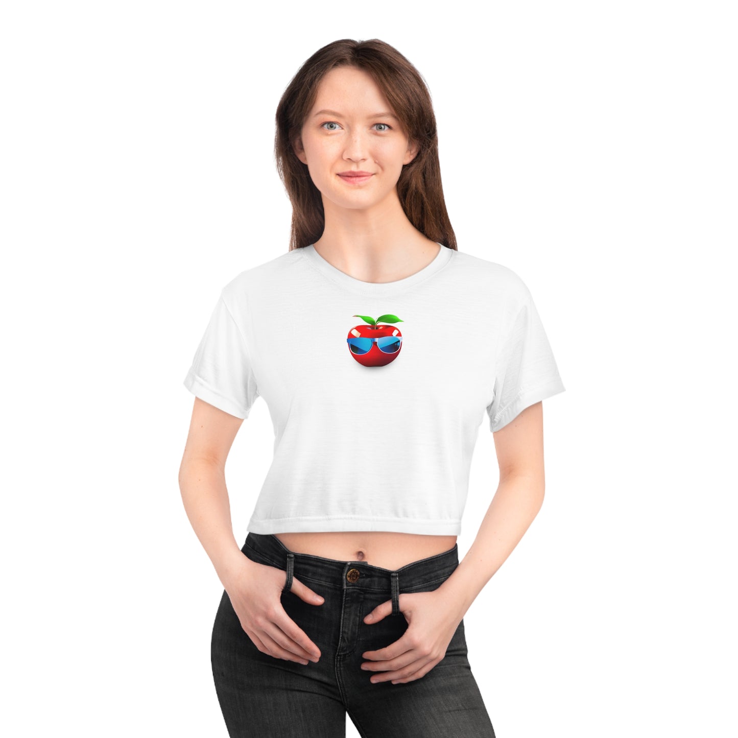 Chic Apple Vibes Crop Top - Embrace Your Creative Spark