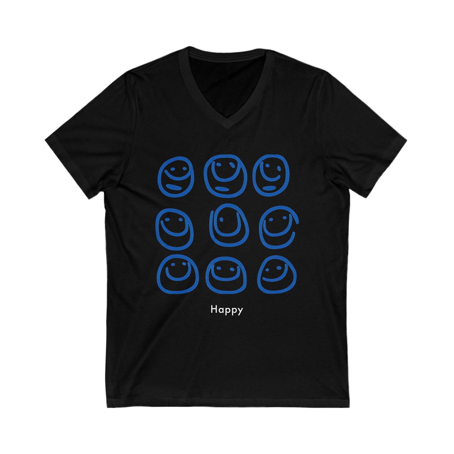 Playful Smiles Unisex V-Neck Tee - Embrace the Joy of Simple Pleasures