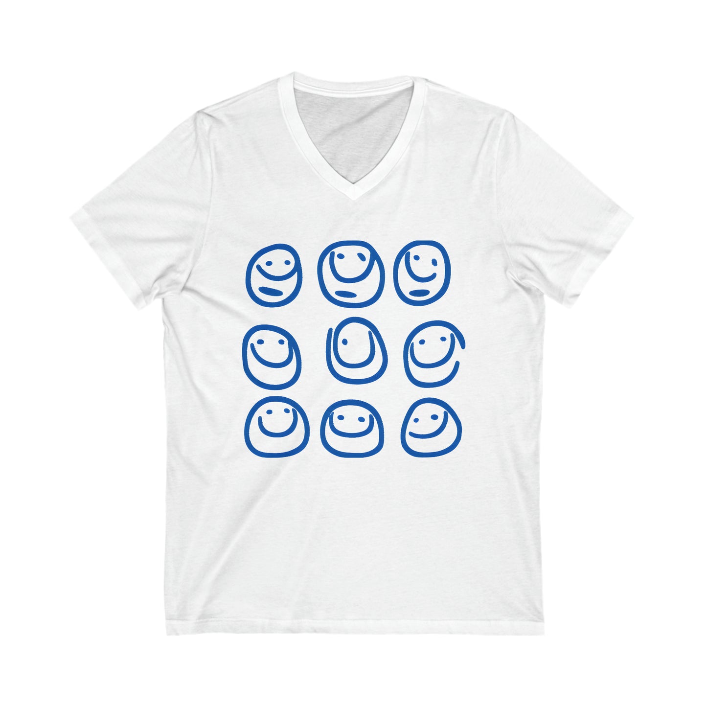 Playful Smiles Unisex V-Neck Tee - Embrace the Joy of Simple Pleasures