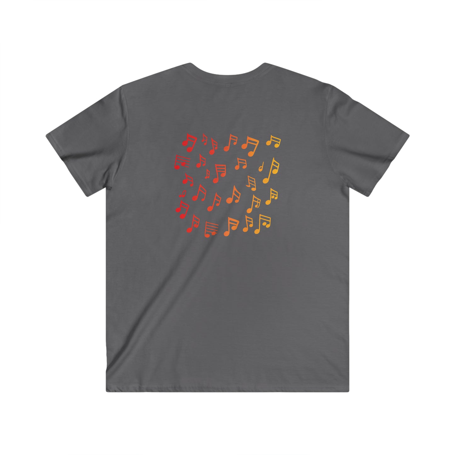 Chromatic Inspiration: Inspire Music Notes V-Neck Tee