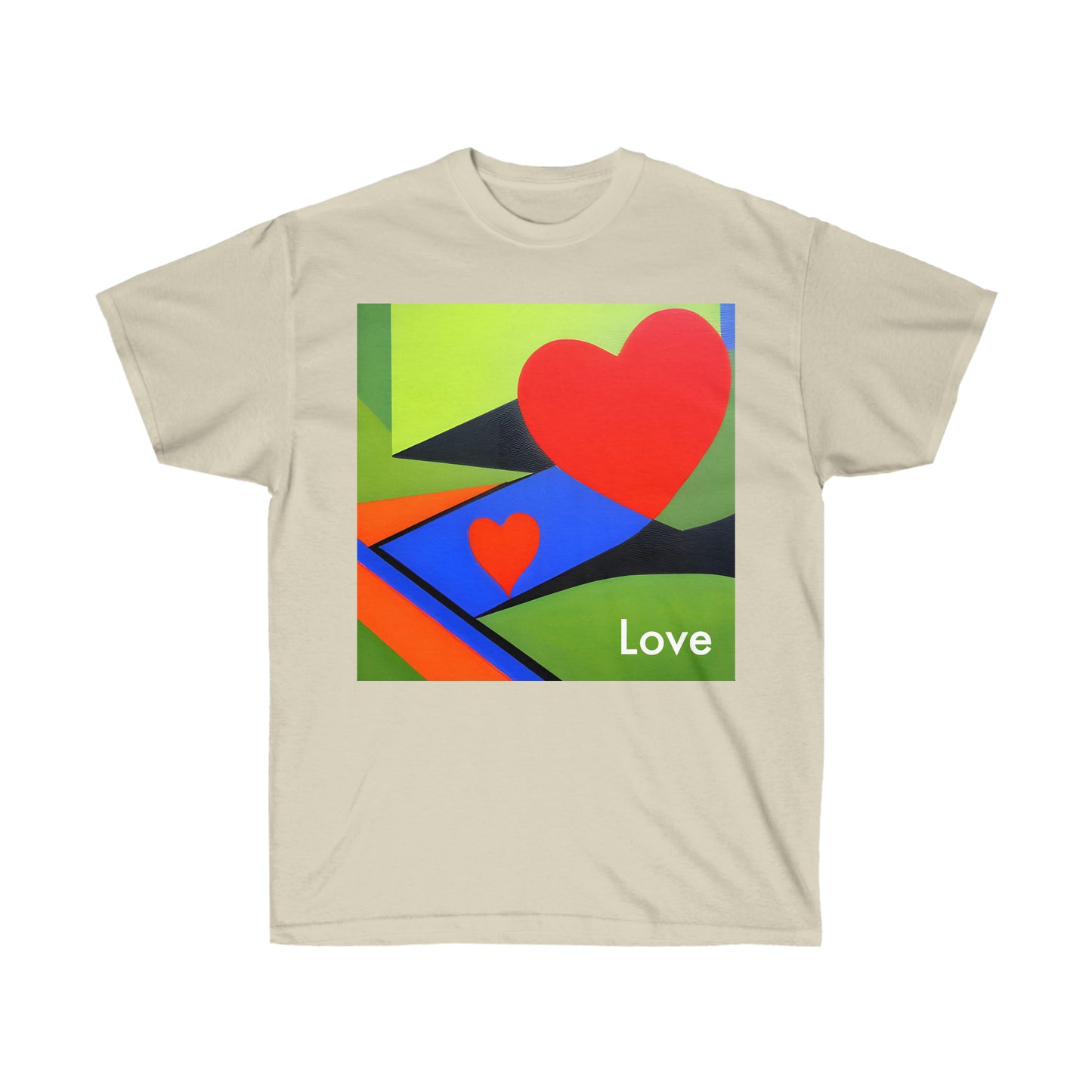 AI-Painted Love: Modern Art T-Shirt