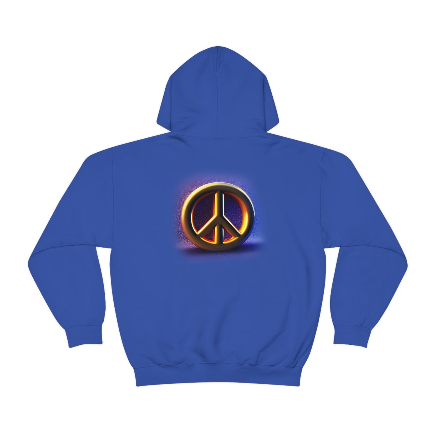 Peaceful Reflections: 3D Peace Sign Hooded Sweatshirt