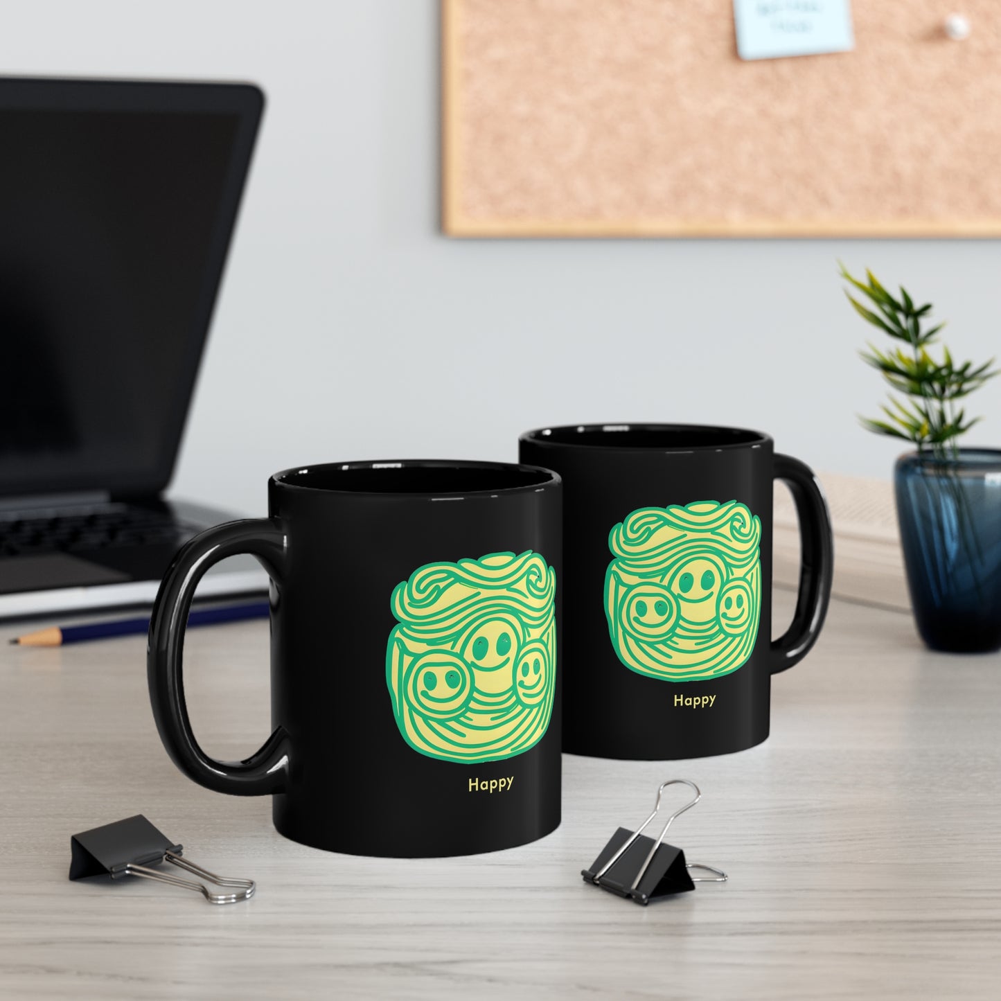 Cheerful Sips: Happy Faces 11oz Mug