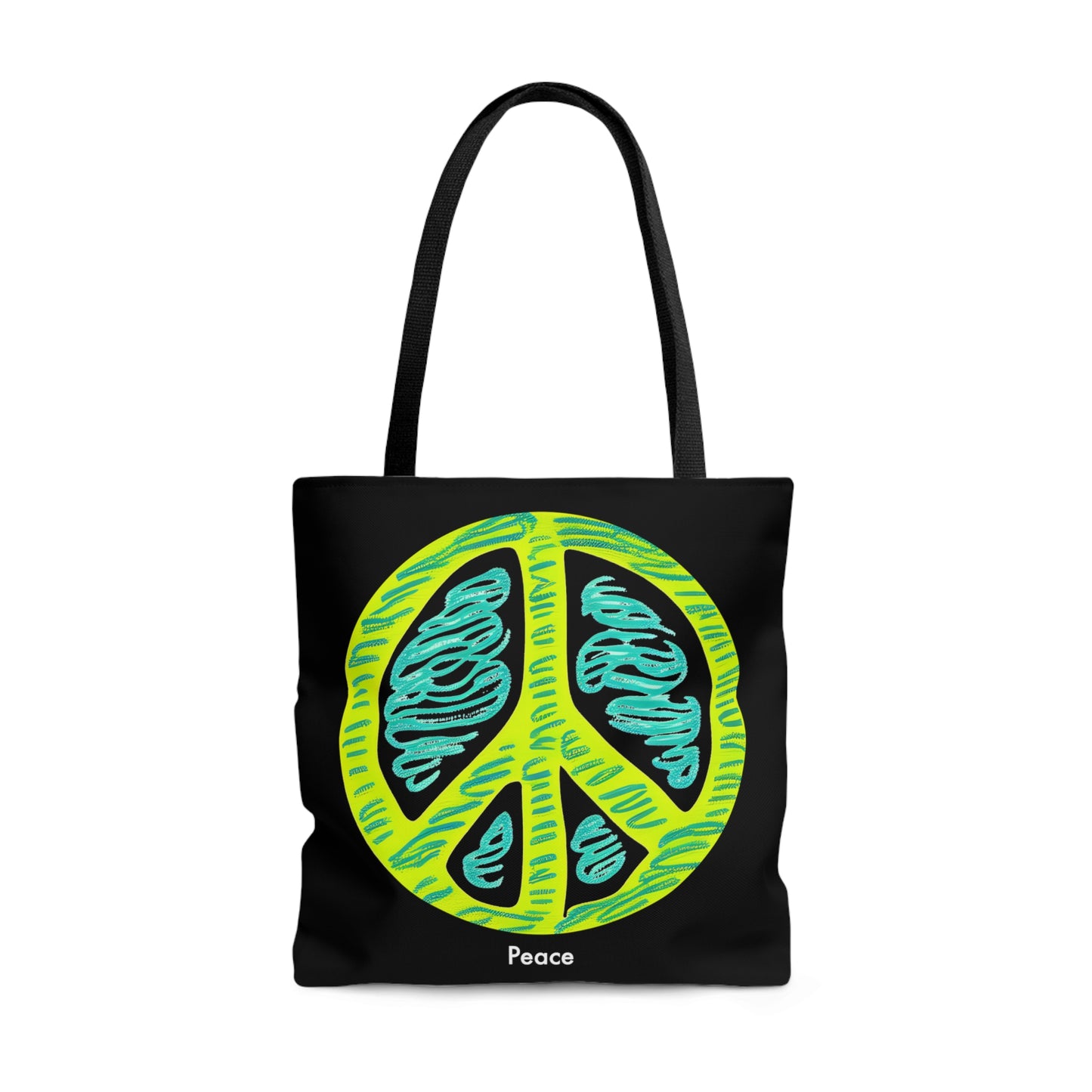 Peaceful Pastels: Chic Peace Sign Tote Bag