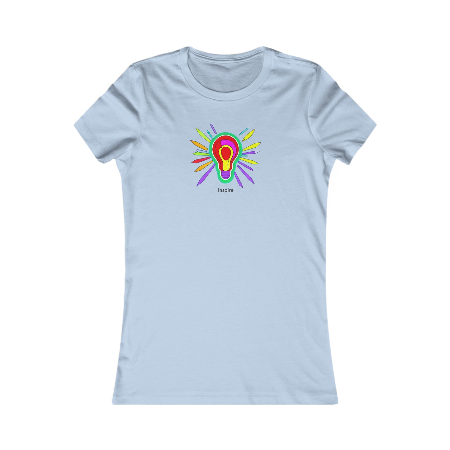 Colorful Inspiration: Creative Spark AI-Generated Light Bulb Tee