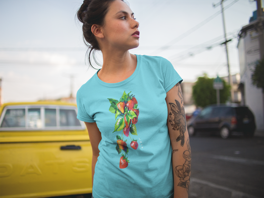 Strawberry Love: Feminine Cut Classic Tee