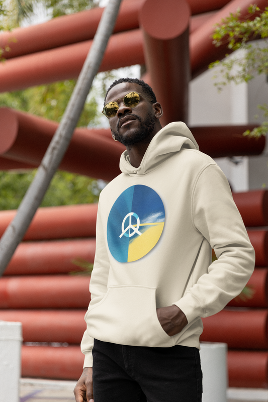 Peaceful Fusion: AI-Generated Abstract Peace Sign Hoodie