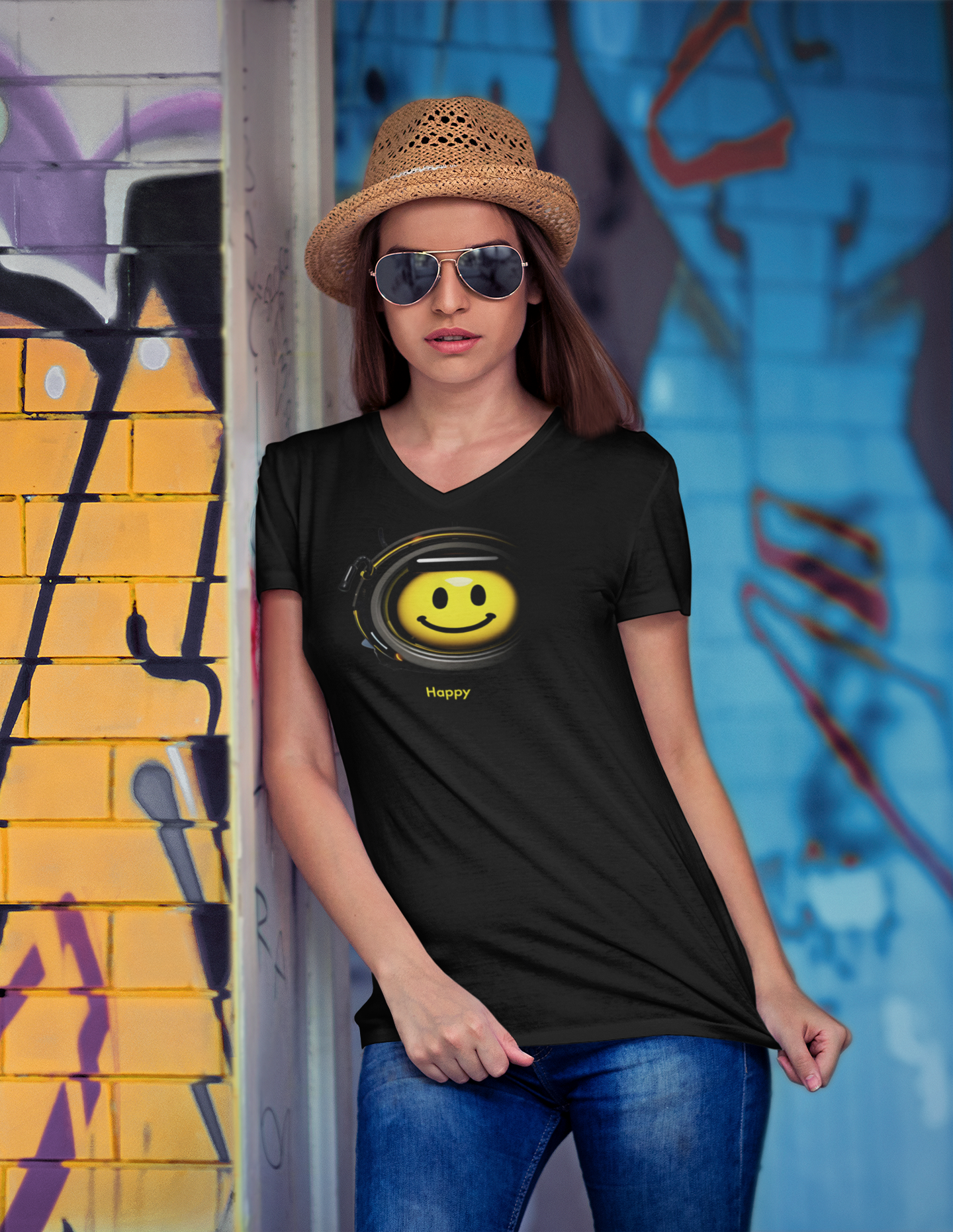 Vibrant Happiness: Happy Emoji Tee