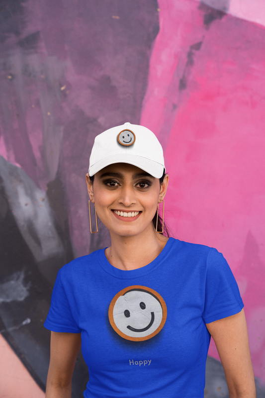 Smile with Style: Minimalistic 3D Happy Face Tee