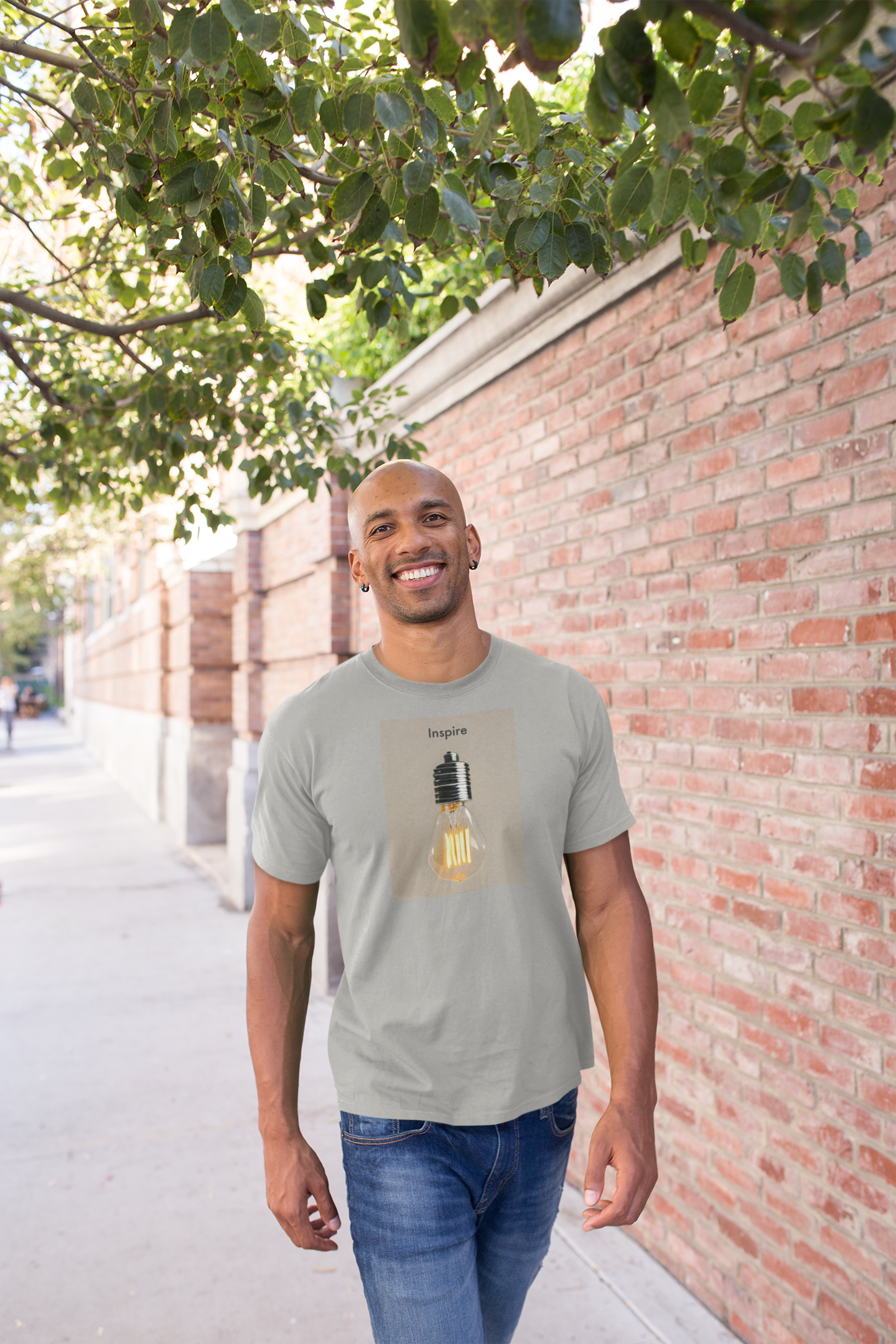 Be the Source of Inspiration: Minimalistic Light Bulb T-Shirt