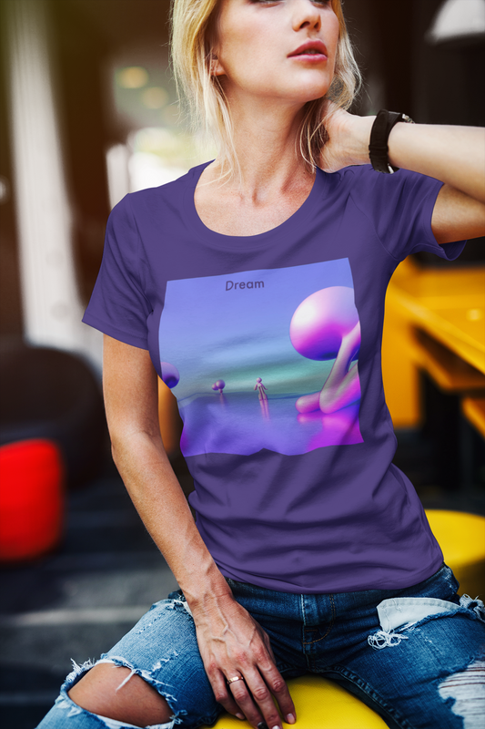 Visions of Reverie: Unisex Heavy Cotton Tee with AI-Rendered Dreamscapes