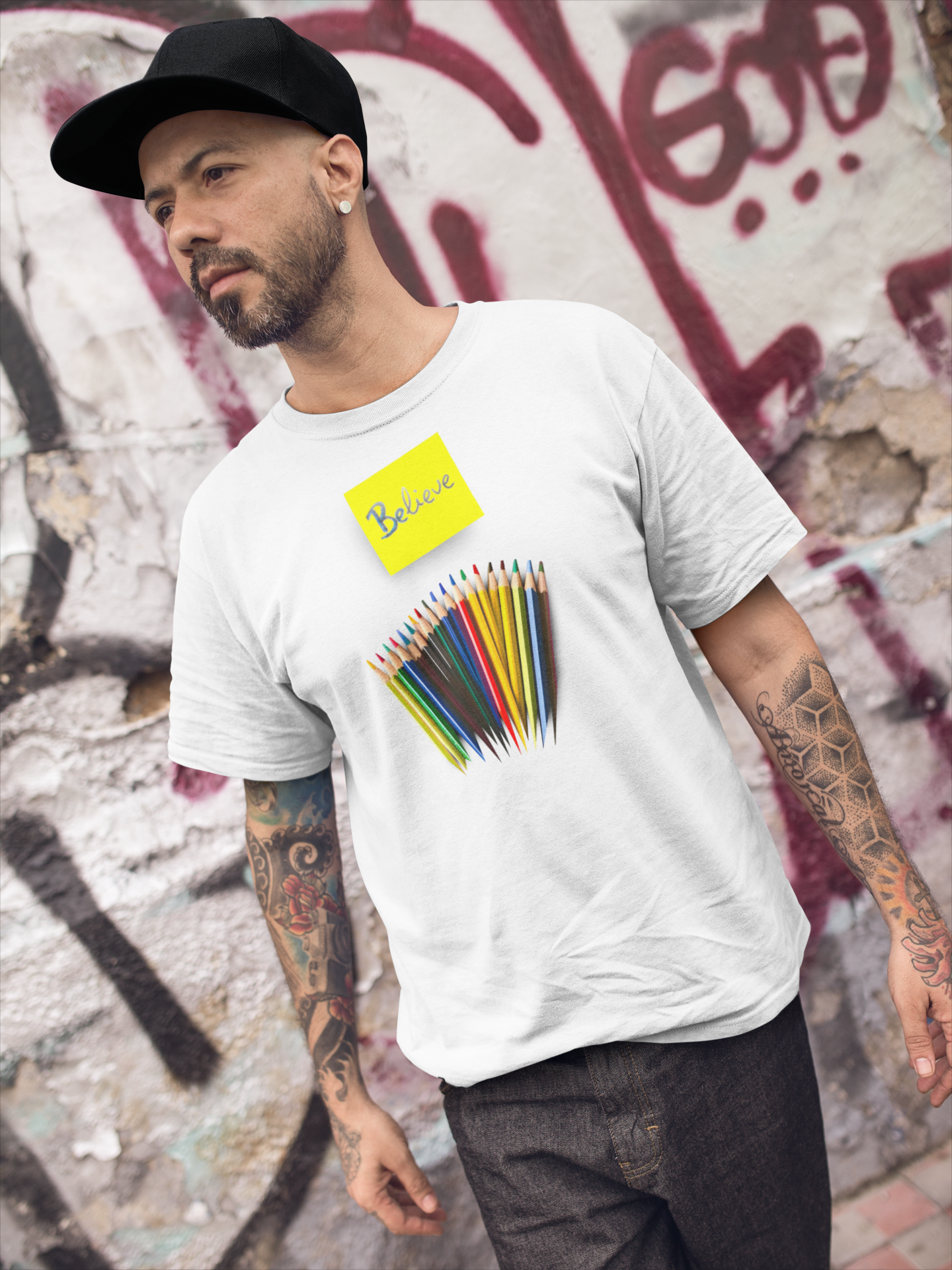 Express Your Passion and Creativity with our AI-Inspired Men's Lightweight Fashion Tee