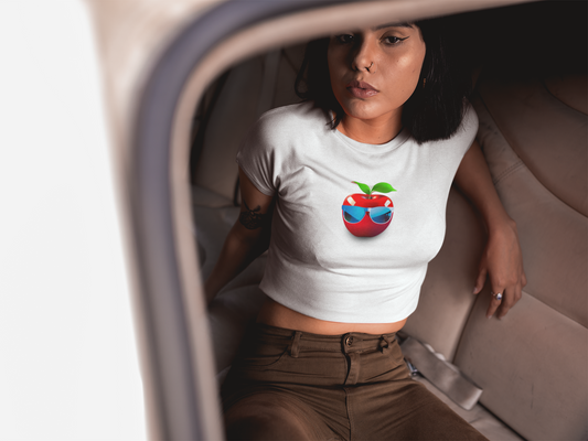 Chic Apple Vibes Crop Top - Embrace Your Creative Spark